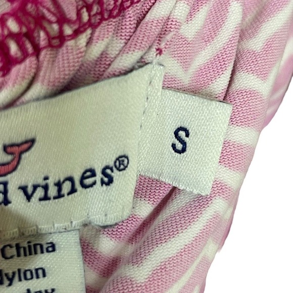 Vineyard Vines Mini Tie Knot Skirt Women's Size S Pink White Chevron - Picture 5 of 6